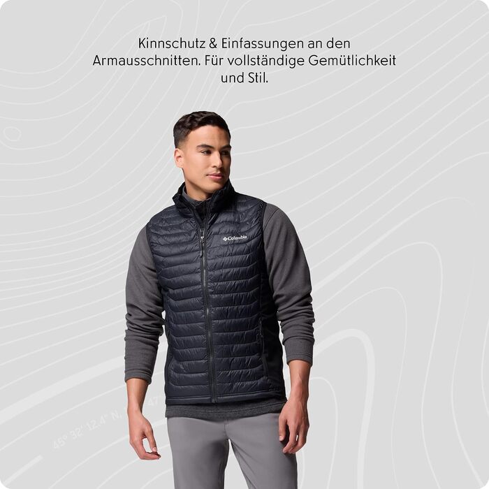 Чоловічий гібридний жилет Columbia Powder Pass Hybrid Vest, чорний, розмір M