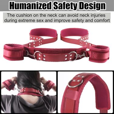 Набір для БДСМ: мотузки, наручники та фетшлі для пар. Червоний