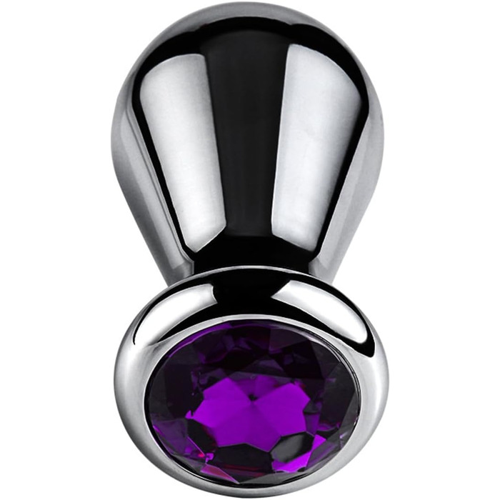Металевий анальний плагін WLKJPP з кристалами та діамантами, L, срібло - анальні іграшки для чоловіків та жінок