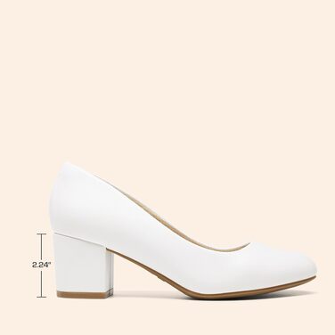 Жіночі туфлі-човники DREAM PAIRS закриті, білі, екошкіра (PU), розмір 39 EU