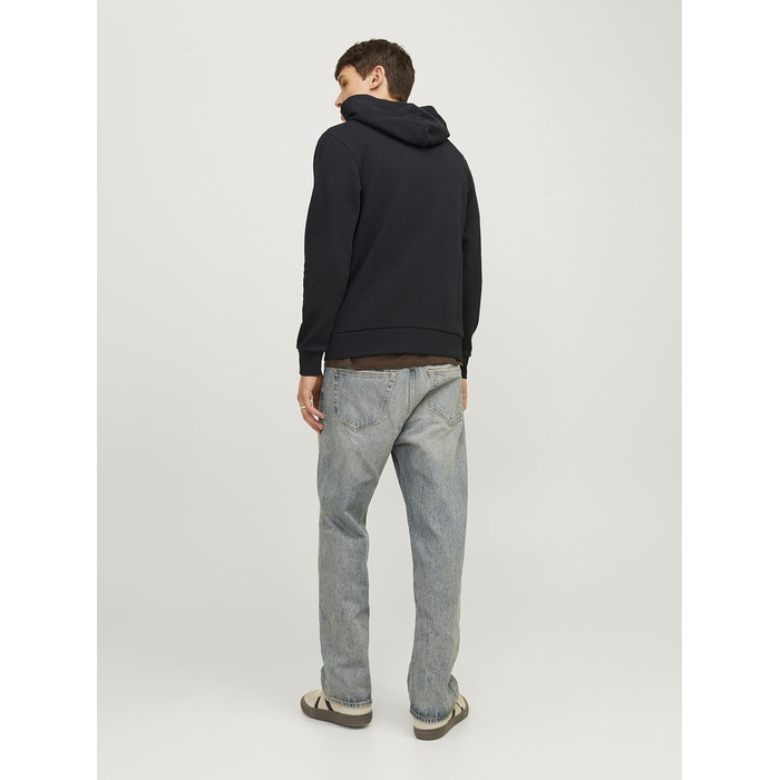 Чоловіча велика худі Jack & Jones Plus Size з логотипом, чорна