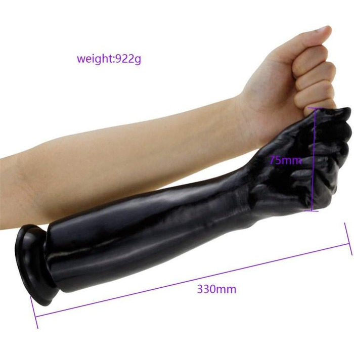 Анальний плагін XKCGH - великий, з матеріалу Flesh, чорного кольору, для чоловіків та жінок