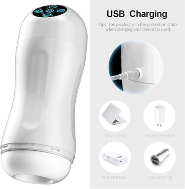 Електричний масажер для чоловіків з 4 режимами всмоктування та нагріванням, 6 перистальтичних режимів, автоматичний секс-іграшка для чоловіків