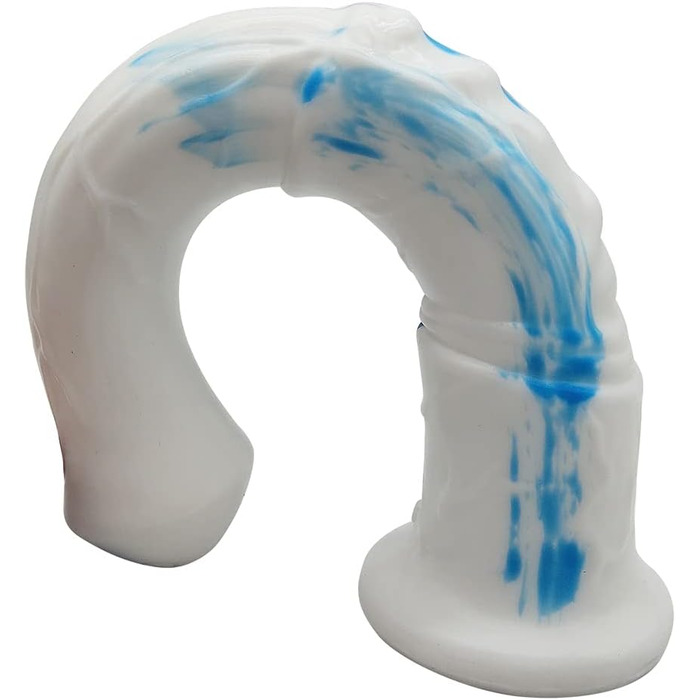 Аналдильт Ролука 27 см: стимулятор G-точки, масажер простати (білий + синій)