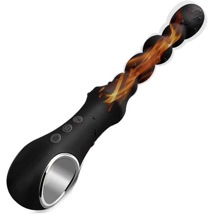 Вібратор для анусу JFRong з 7 режимами вібрації та підігрівом - анальні кульки, стимулятор G-точки, для чоловіків, жінок, пар