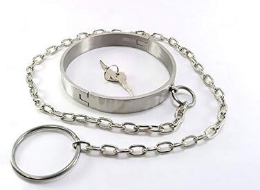 ZWFUN О-подібне намисто-ошейник для БДСМ, фетиш-іграшка для дорослих, срібло, для жінок, чоловіків, пар (L:13.8cm)