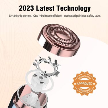 Епілятор для обличчя SEIHAI Deluxe 2024 — акумуляторний тример для жінок (видалення волосся з підборіддя та надгубної складки), синій, 4 змінні насадки в комплекті