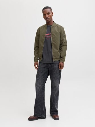 Чоловіча куртка-бомбер JACK & JONES Blousonjacke, колір Dusty Olive, розмір S