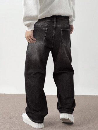 Чоловічі широкі джинси Baggy Y2K JMIERR у стилі streetwear, темно-сірі, розмір L