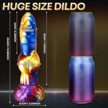 Анальний вібратор Lmgoc 23.6 см: монстр-вібратор з 7 режимами та стимуляцією простати для чоловіків та жінок