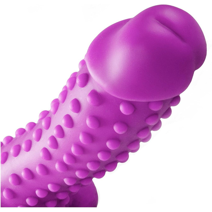 Силіконовий дилда 'CROCODILE' 23 см, фіолетовий, з міцним присоском