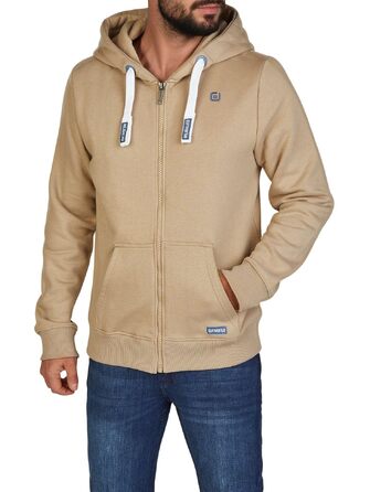 Чоловіча толстовка на блискавці з капюшоном riverso RIVNoah Regular Fit, колір Cobblestone Beige