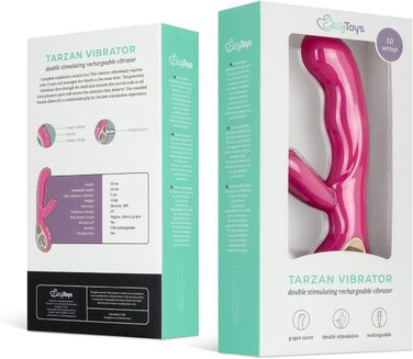 Вібратор Rabbit, 10 режимів вібрації, водонепроникний, перезаряджається - Рожевий