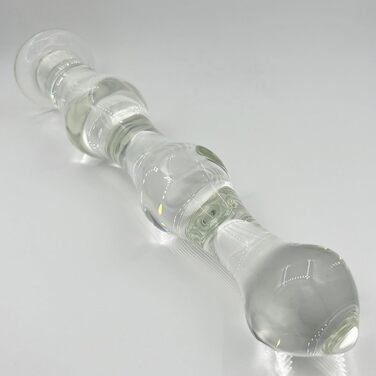 Скляний анальний дildo ScreaAss 31 см XXL з анальними кульками, 48/52/58 мм, для чоловіків та жінок