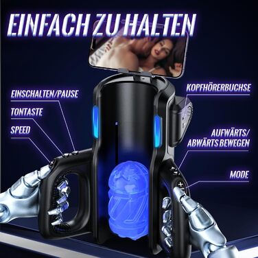 Електричний мастурбатор для чоловіків Leten - автоматичний, з телескопічною та масажною функціями, для дискретного використання