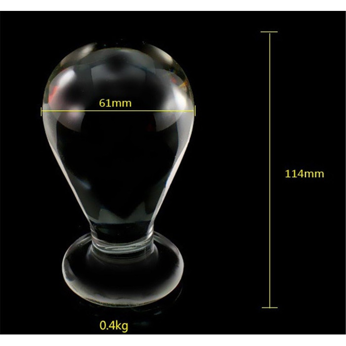 Скляний дилдо OnundOn для ануса, великий діаметр 61 мм (L)