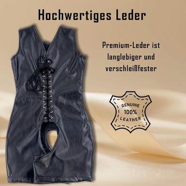 Жіночий боді з шкіри Bondage, BDSM аксесуар, сексуальний шкіряний костюм для дорослих (L) Чорний
