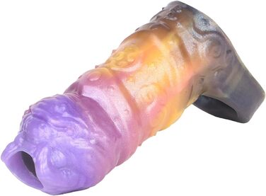 Секс-іграшка для чоловіків: силіконовий гінзент з кільцем для яєчок та відкритим наконечником для збільшення статевого члена та підтримки ерекції