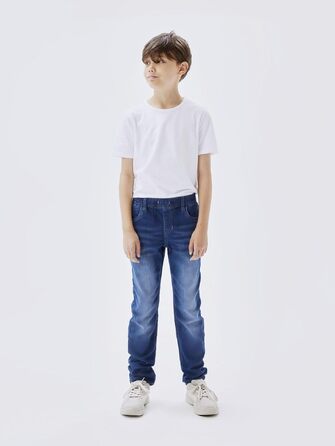 Джинси для хлопчиків NAME IT Slim Fit Sweat, темно-синій денім