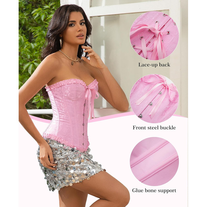 Корсет для жінок - бюстєль-корсет, чорний, розмір M - талія, формування фігури, повний бюст