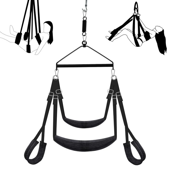 Гойдалка для дорослих Sê&x 360° з трапецією, м'яким внутрішнім покриттям, вантажопідйомність 362.9 кг - 3-тє покоління