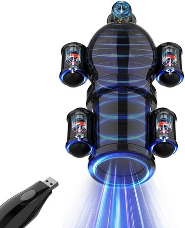 Вібратор для чоловіків для тренування пеніса з 10 режимами вібрації, для збільшення витривалості та затримки еякуляції. Стимулятор, секс-іграшка