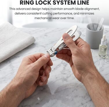 Кусачки для нігтів Premax Ring Lock System, нержавіюча сталь, 9 см, Італія (11535)