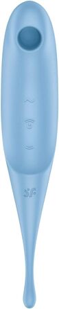 Satisfyer Twirling Pro - вібратор для клітора з ефектом тину, блакитний | 11 програм тину та 12 вібрацій | З дружній до тіла силікон
