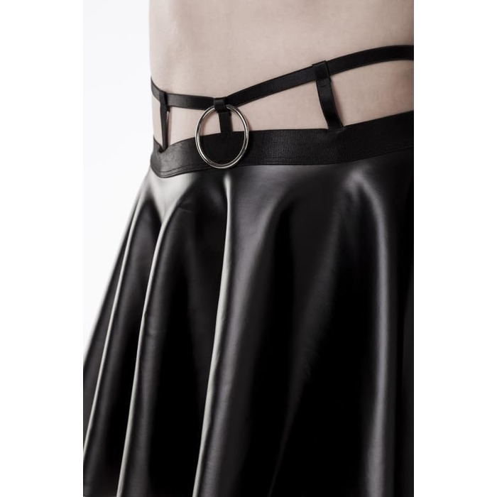 Чорний комплект жіночої білизни з велюру, Еротичний дизайн, Розмір M