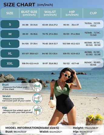 Зелений купальник суцільний Tuopuda з вирізом, Push Up, для жінок, Plus Size XXL