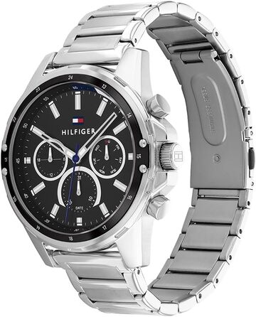 Чоловічий кварцовий годинник Tommy Hilfiger Multi Zifferblatt чорного кольору