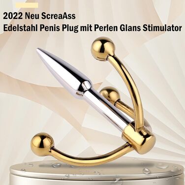 Розширювач сечоводу з нержавіючої сталі, набір: 3 шт. (діаметри 30 мм), з кульками, металевий катетер, пеніс-плаг, кільця на пеніс (2 шт.), розширювач сечоводу для чоловіків