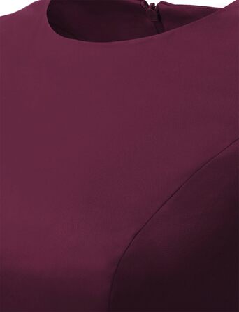Сукня Dressystar вінтажна 50-х років з короткими рукавами в горошок, Burgundy XL