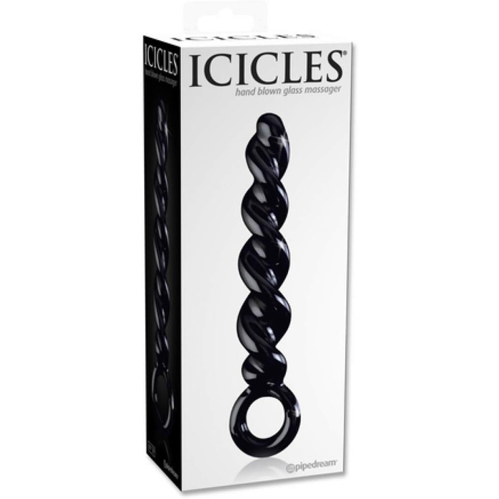 Масажер для тіла PIPEDREAM Icicles No. 29, скляний, блакитний, 1 шт.