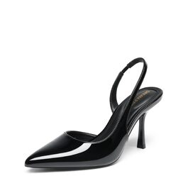 Жіночі туфлі-човники Slingback DREAM PAIRS з відкритим задником, чорні, лаковані, розмір 39 EU