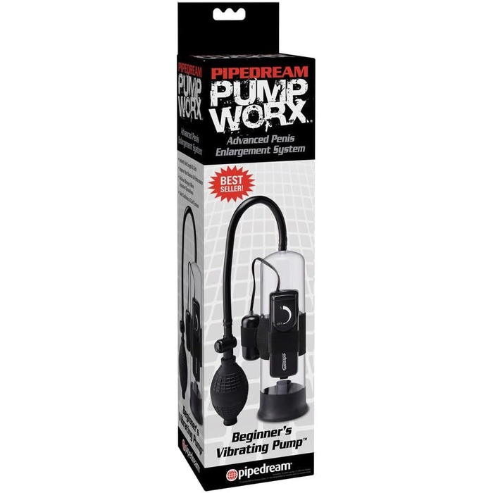 Насос для пеніса Pump Worx Penispump-5433900000, прозорий/чорний, універсальний розмір