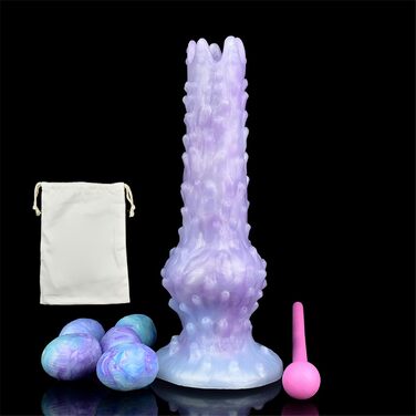 Анальний дилдо Soarvlorfy з 5 яйцями, силікон, XXL, для жінок та чоловіків, G-Spot, SM, синій комплект