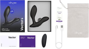 We-Vibe Vector + Virbierender Anal Plug: Масажер простати та периануму для чоловіків, дистанційне керування, додаток, гнучкий силіконовий секс-іграшка (чорний)
