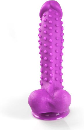 Силіконовий дилда 'CROCODILE' 23 см, фіолетовий, з міцним присоском