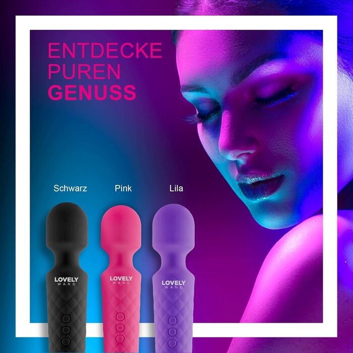Вібратор для жінок Lovely Wand - бездротовий, водонепроникний, 20 режимів, з акумулятором