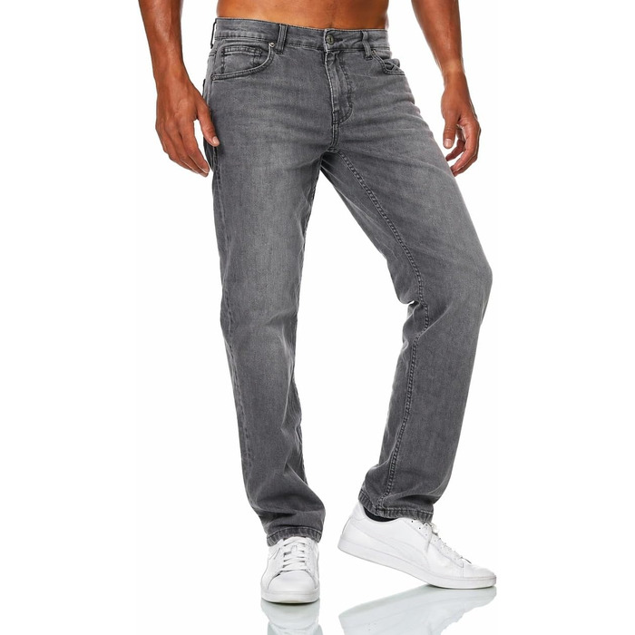 Чоловічі джинси JEEL Relax-Fit прямого крою Basic Washed, сірі (розмір 33W/34L)