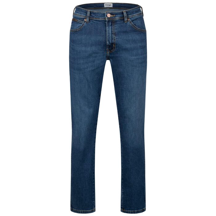 Чоловічі джинси Wrangler Texas Regular Fit Stretch — класичні прямі джинси з деніму, колір Hallucinations (40W / 34L)