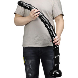 Анальний плагін YXBLV XXL 85 см: великий, з присоскою, для масажу простати та G-точки, чорний