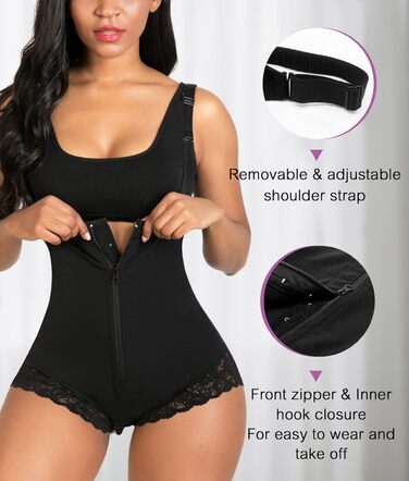 Корсет YIANNA для фігури: чорний боді-шейпер з ефектом баунти, S - для ідеальної фігури
