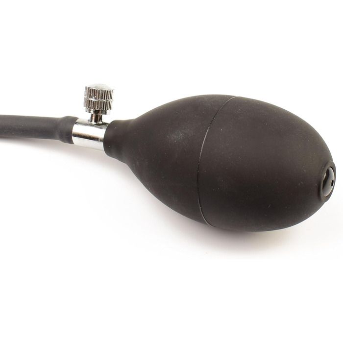 Шорти з латексу Rubberfashion з пеніс-чохлом та надувним дildo для ануса - чоловіча білизна з латексу, чорний, 0.4 мм