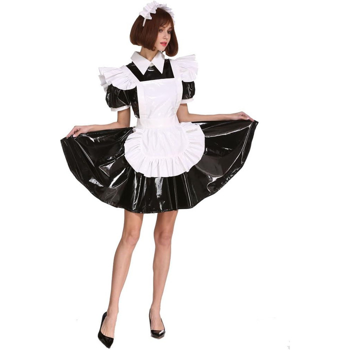 Костюм для чоловіків GOceBaby Sissi Zofen XXL: чорний, з замком, з ПВХ, для чоловіків великих розмірів