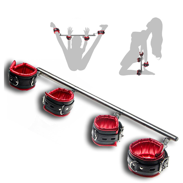 Набір наручників BDSM для пар: іграшки для фетишу, bondage, сексу (чорні)