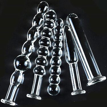 Набір скляних дилда: 5 шт. для анального секса, стимуляція G-точки, SM-іграшки для чоловіків та жінок