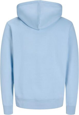 Чоловічий худі Jack & Jones з принтом, органічна бавовна, Normal Fit, колір Chambray Blue