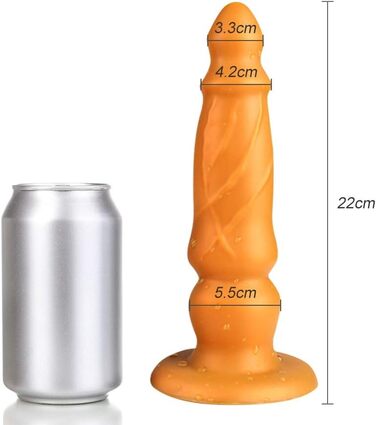 Анальний пробка з виступом, 22 см, рідке силікон, класичний ділдо з потужним присоском, гнучкий, для жінок, пар, чоловіків, Roluck (M)